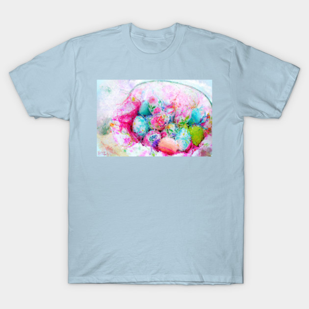 Easter Egg Basket Impressionist Painting